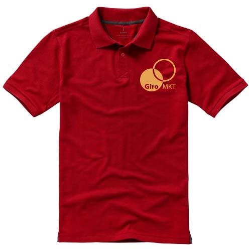 Calgary herenpolo korte mouwen rood,l