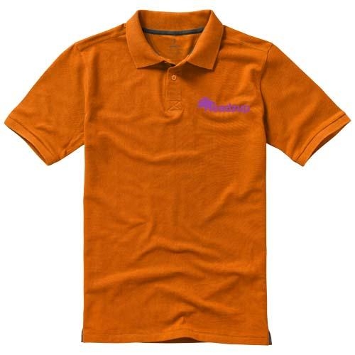 Calgary herenpolo korte mouwen oranje,l