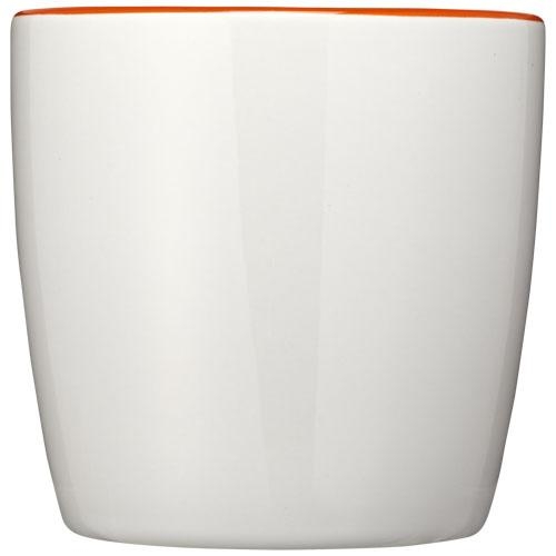 Azteek 340 ml keramische mok wit/oranje