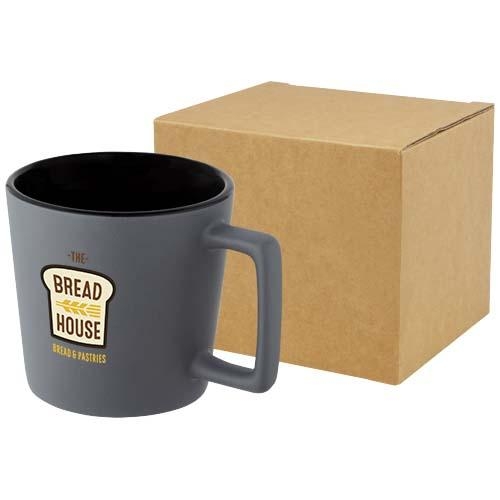 Matte mok 370 ml Cali zwart/grijs
