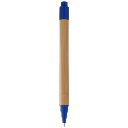 Borneo bamboe balpen naturel/koningsblauw