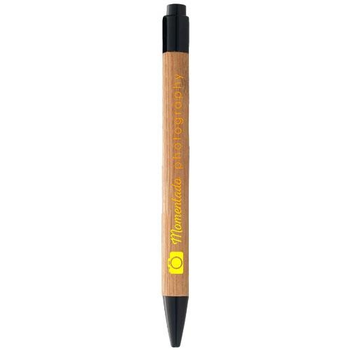 Borneo bamboe balpen naturel/zwart