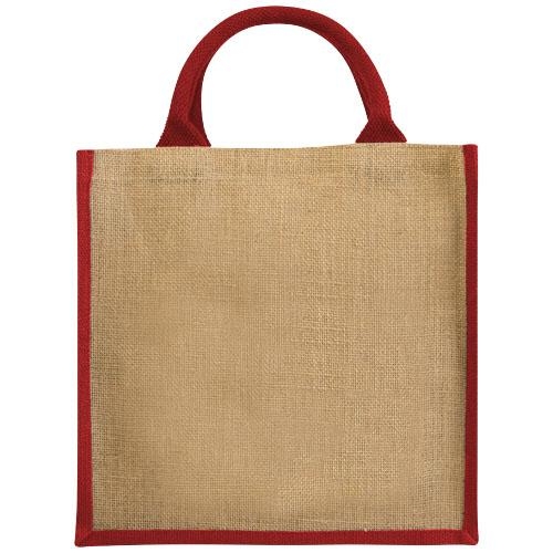 Chennai jute draagtas 16L naturel/rood