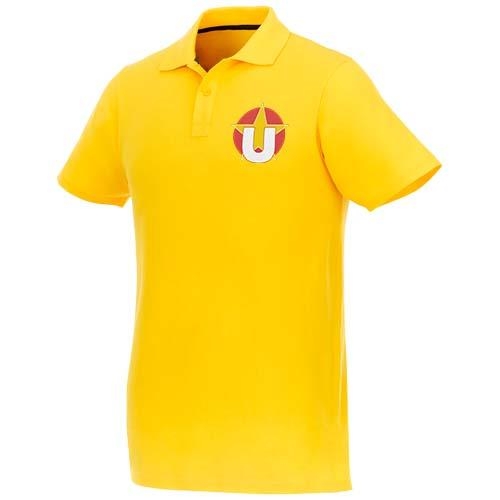 Helios herenpolo korte mouw geel,l