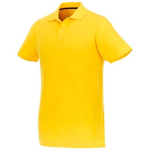 Helios herenpolo korte mouw geel,l