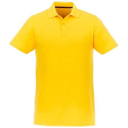 Helios herenpolo korte mouw geel,l