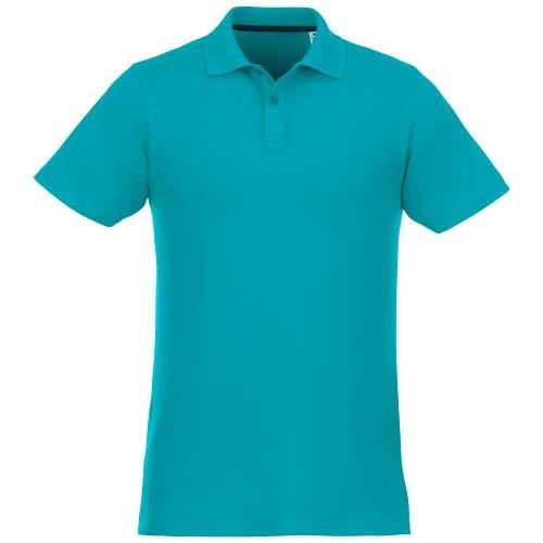 Helios herenpolo korte mouw aqua,l