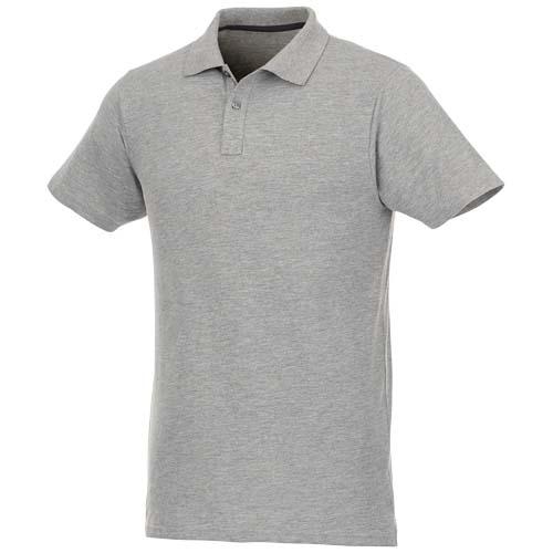 Helios herenpolo korte mouw heather grijs,2xl