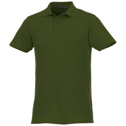 Helios herenpolo korte mouw army green,l