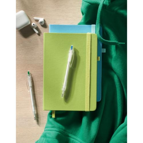 Gerecycled PU A5-notitieboek Arpu lemon