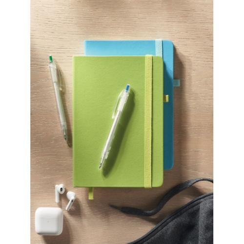 Gerecycled PU A5-notitieboek Arpu lemon