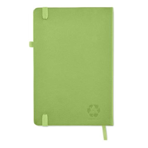 Gerecycled PU A5-notitieboek Arpu lemon