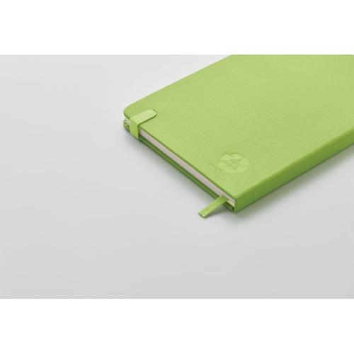 Gerecycled PU A5-notitieboek Arpu lemon