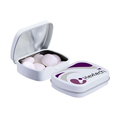 Mini scharnierblikje Mentos wit