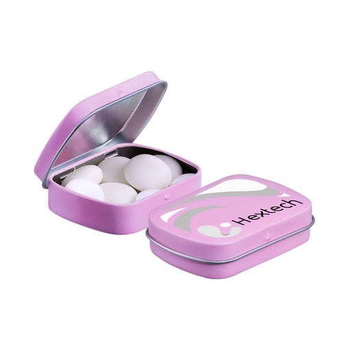 Mini scharnierblikje Mentos roze