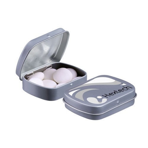 Mini scharnierblikje Mentos grijs