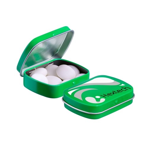 Mini scharnierblikje Mentos groen