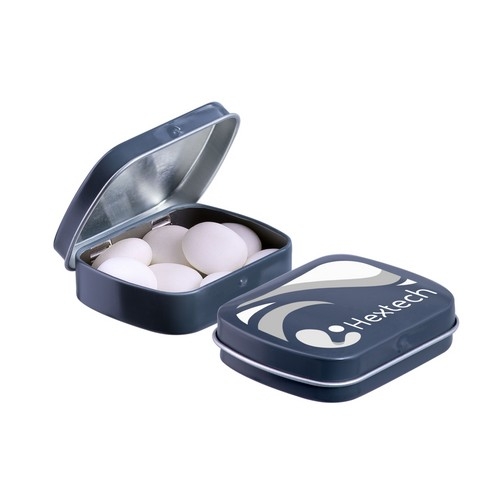 Mini scharnierblikje Mentos donkergrijs