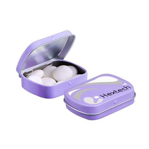 Mini scharnierblikje Mentos lila