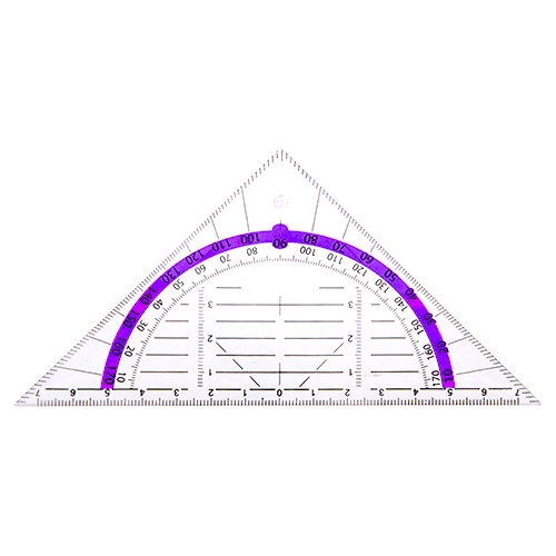 Geodriehoek Pythagoras paars