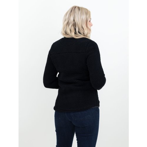 Teddy fleece sweater Kingsley woman zwart,2xl