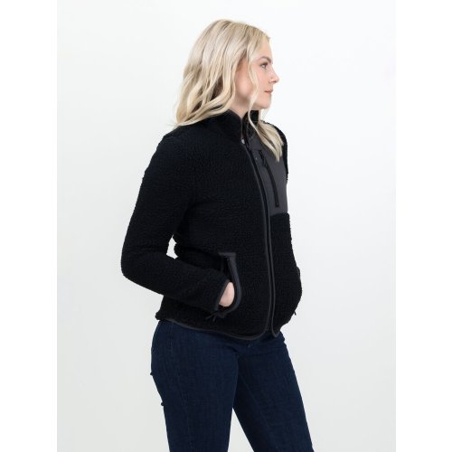Teddy fleece sweater Kingsley woman zwart,2xl