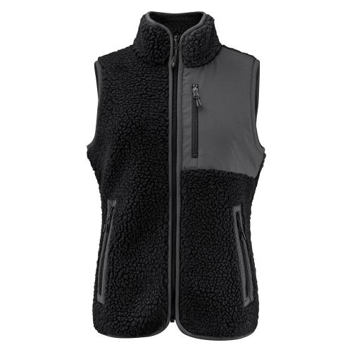 Teddy fleece bodywarmer Kingsley woman zwart,l