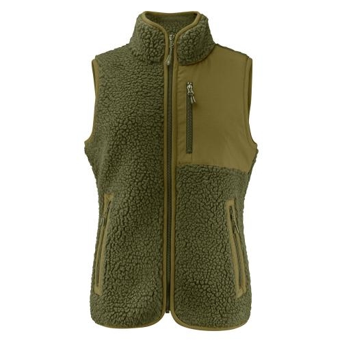 Teddy fleece bodywarmer Kingsley woman mosgroen,l