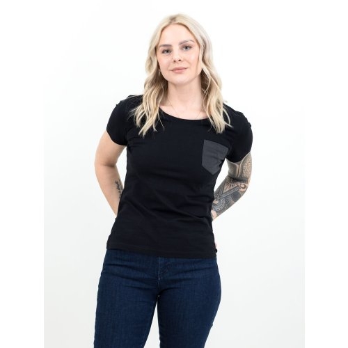 T-shirt Walcott woman zwart,2xl