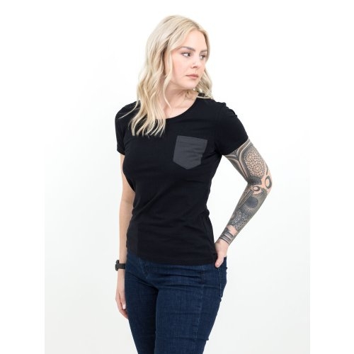 T-shirt Walcott woman zwart,2xl