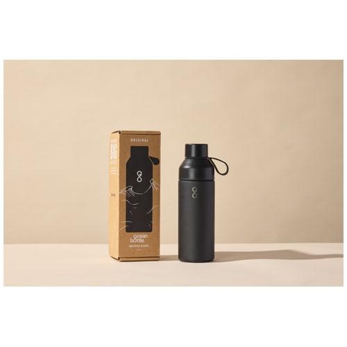 Ocean Bottle vacuümgeïsoleerde waterfles 500 ml zwart