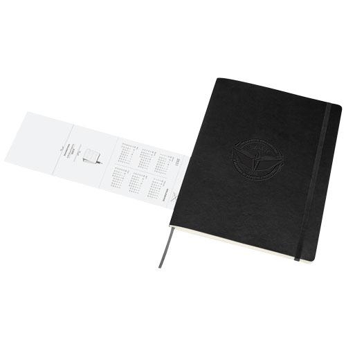 Moleskine 12M weekagenda XL zachte kaft zwart