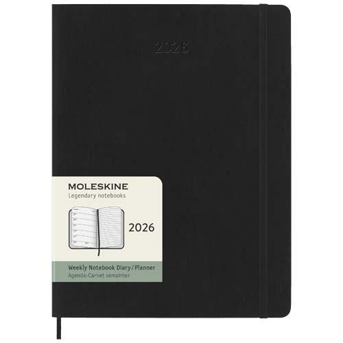 Moleskine 12M weekagenda XL zachte kaft zwart