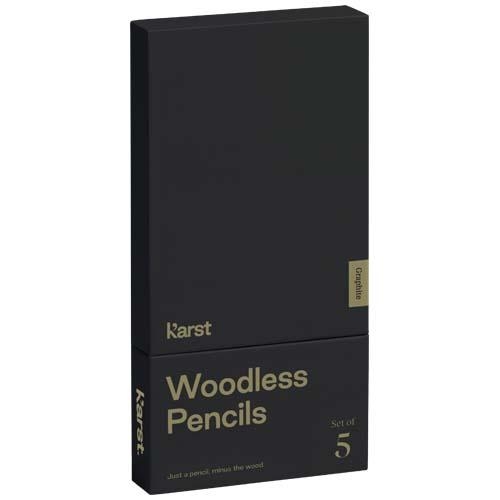 Karst® 5 houtloze grafietpotloden grijs