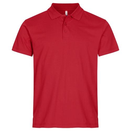 Basic heren polo rood,l