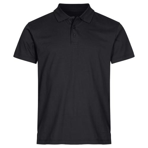 Basic heren polo zwart,l