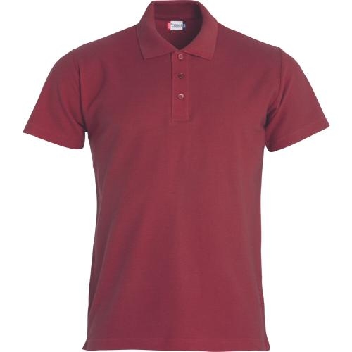 Basic heren polo bordeaux,l