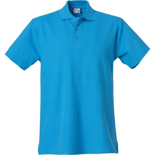 Basic heren polo turquoise,3xl