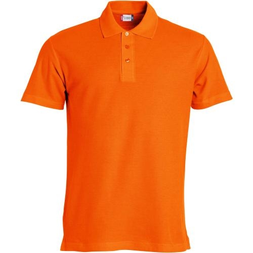 Basic heren polo diep-oranje,l