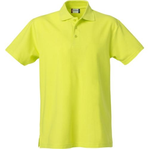 Basic heren polo signaalgroen,l