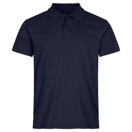 Basic heren polo dark navy,l