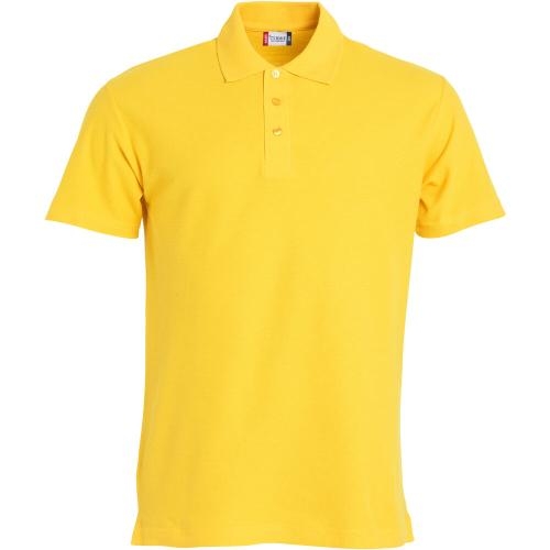 Basic heren polo lemon,l