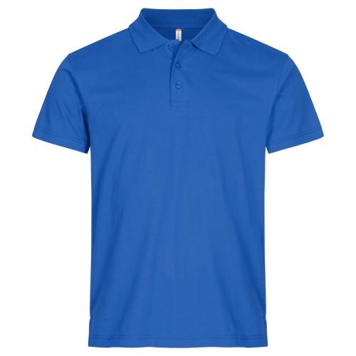 Basic heren polo kobalt,l