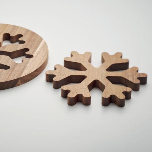 Acacia houten pothouders set Scaglia wood