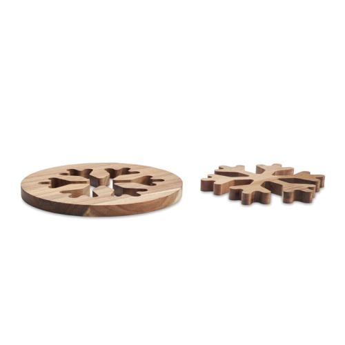 Acacia houten pothouders set Scaglia wood