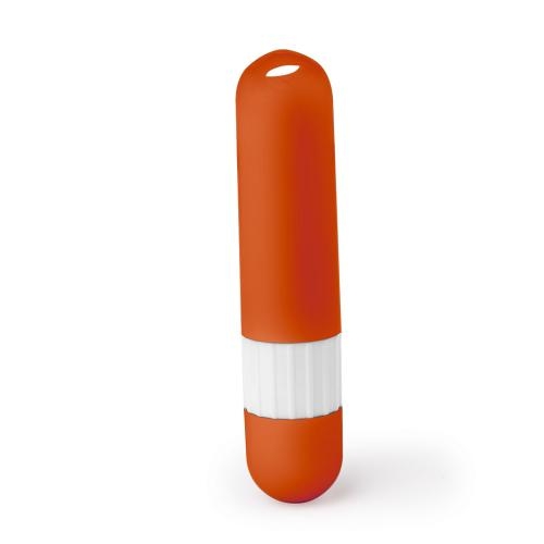 Houder met lippenbalsem en zonnebrand oranje