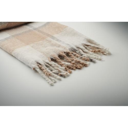 Geruite mohair deken Quet beige