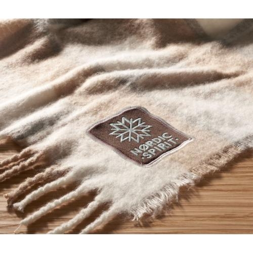Geruite mohair deken Quet beige