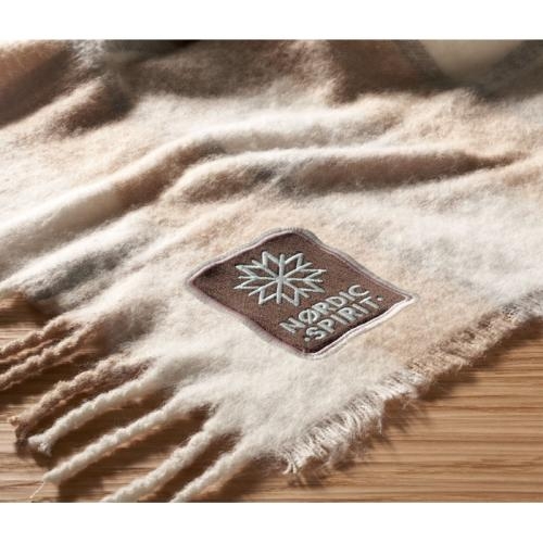 Geruite mohair deken Quet beige