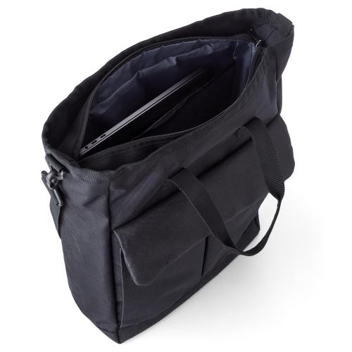 Polyester schoudertas Dean zwart